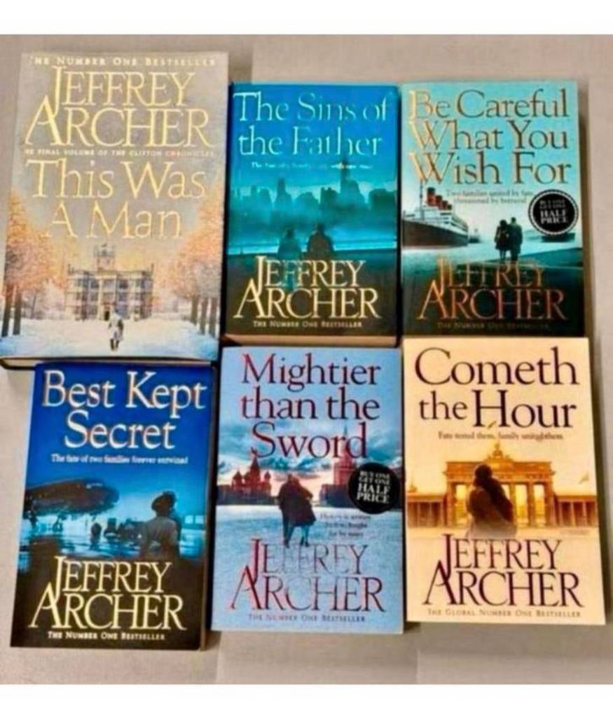 Jeffrey Archer - 6 stuks boek boeken 1 hardcover Number one, Boeken, Ophalen of Verzenden, Zo goed als nieuw