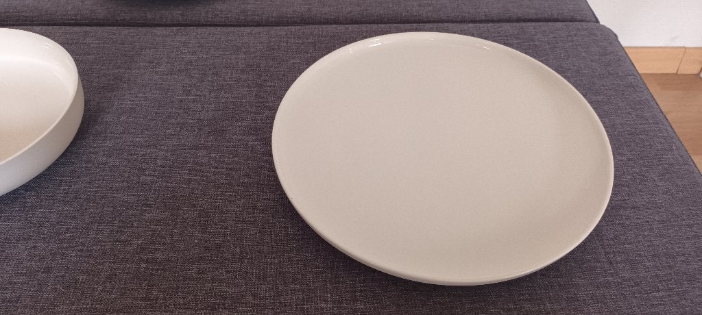 Wit eetservies, Huis en Inrichting, Keuken | Servies, Ophalen, Zo goed als nieuw, Bord(en), Modern