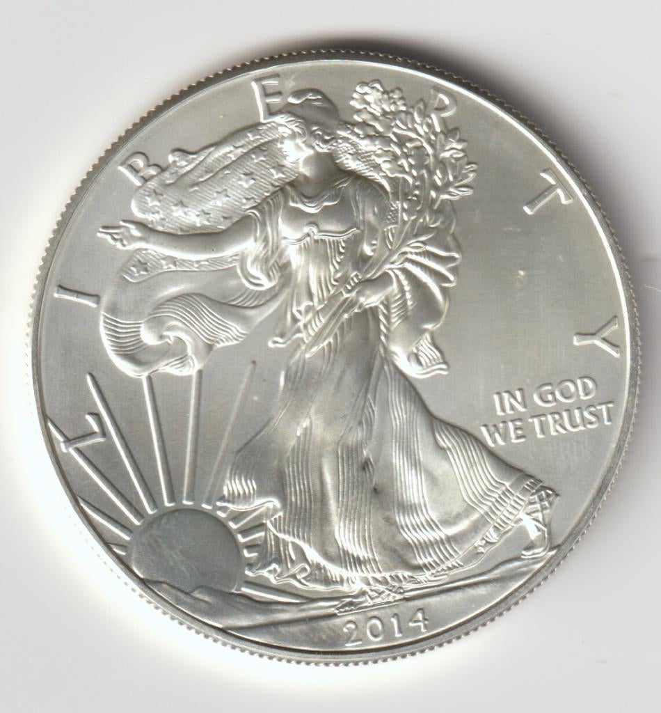 In God we Trust, Walking Liberty 2014 1 oz, Verzenden, Zilver