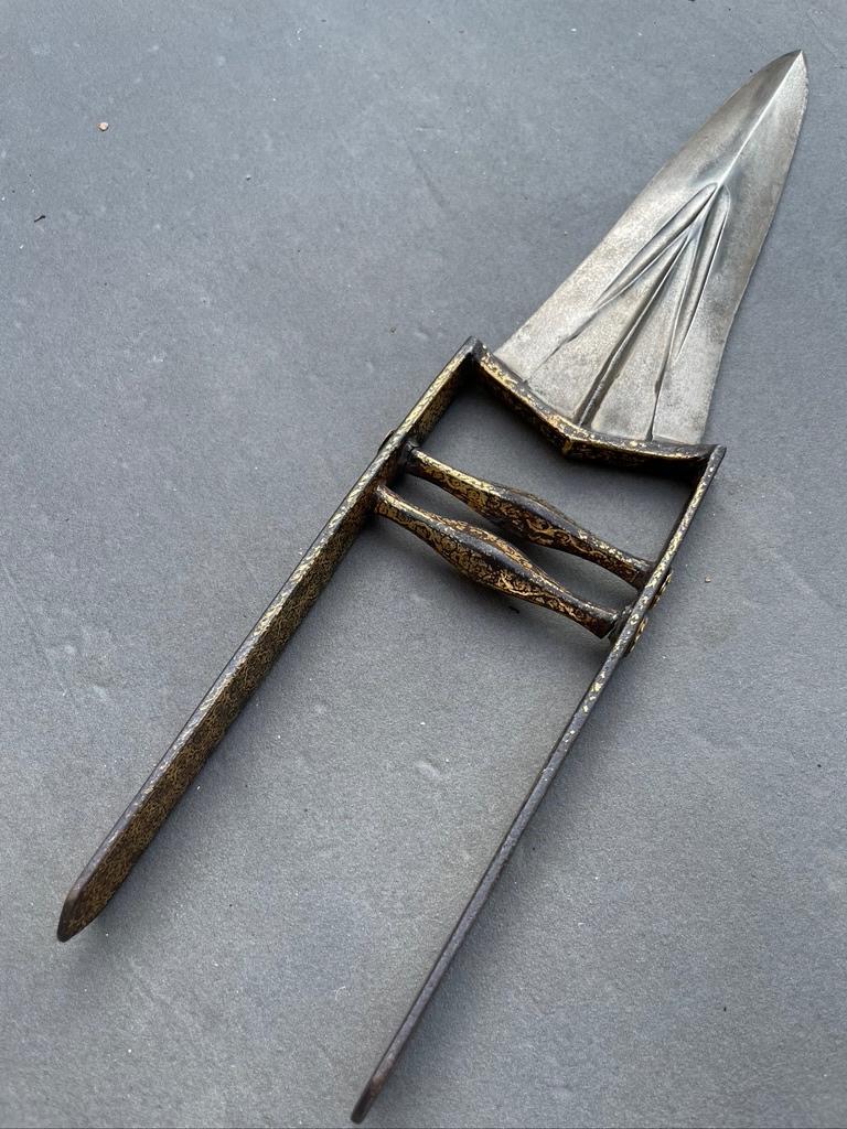 Antieke Katar Dagger Stootdolk - India - 18e eeuw, Enlèvement ou Envoi, Autres, Couteau ou Poignard