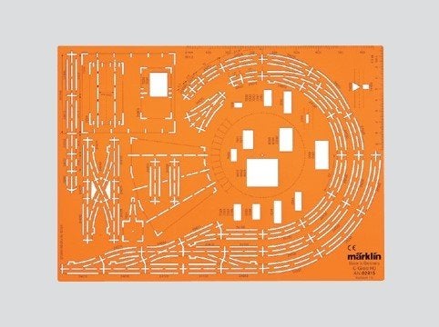 marklin H0 2415 railplan tekensjabloon voor C rails, Ophalen, Zo goed als nieuw, Wisselstroom, Rails