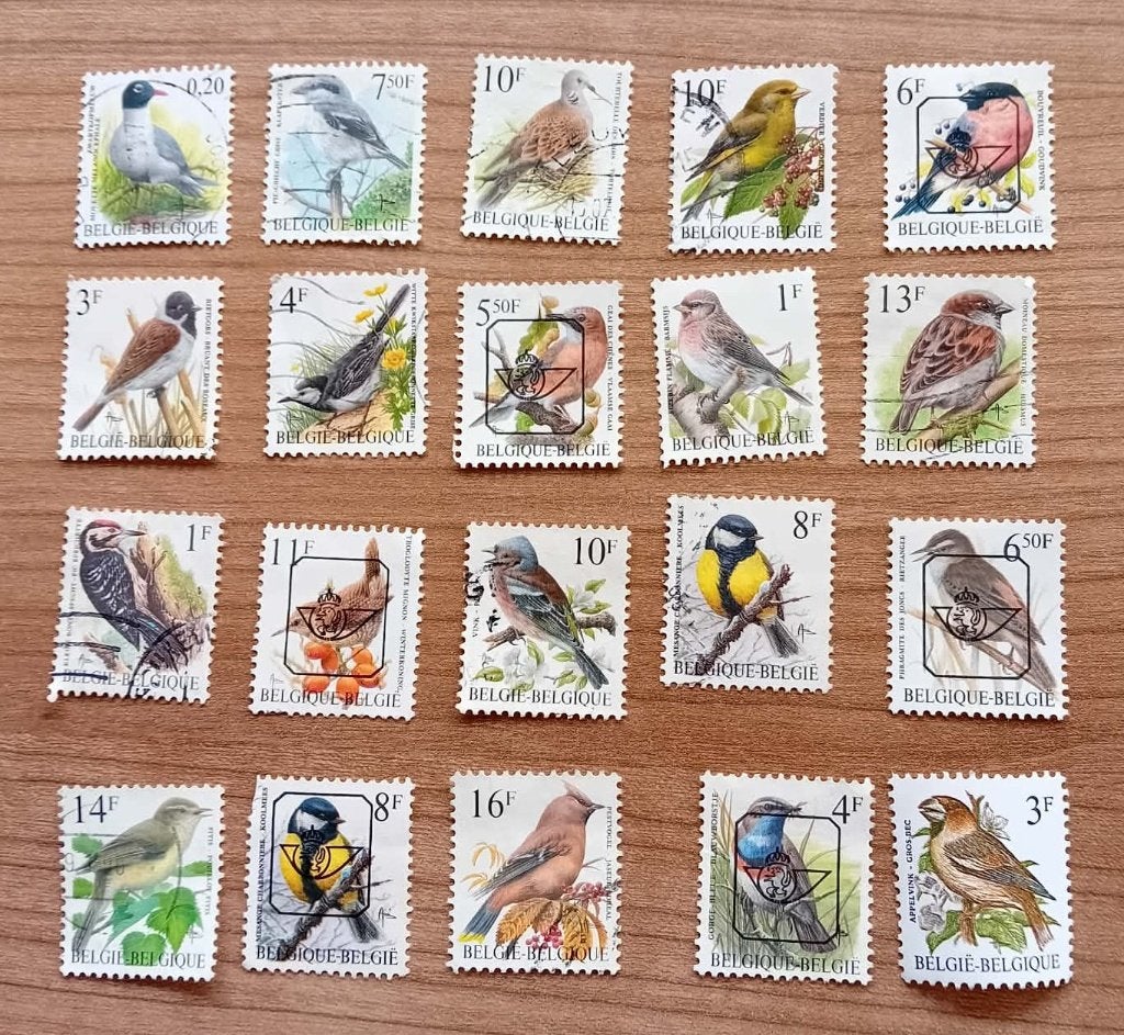 Setje postzegels / vogels, Enlèvement, Affranchi