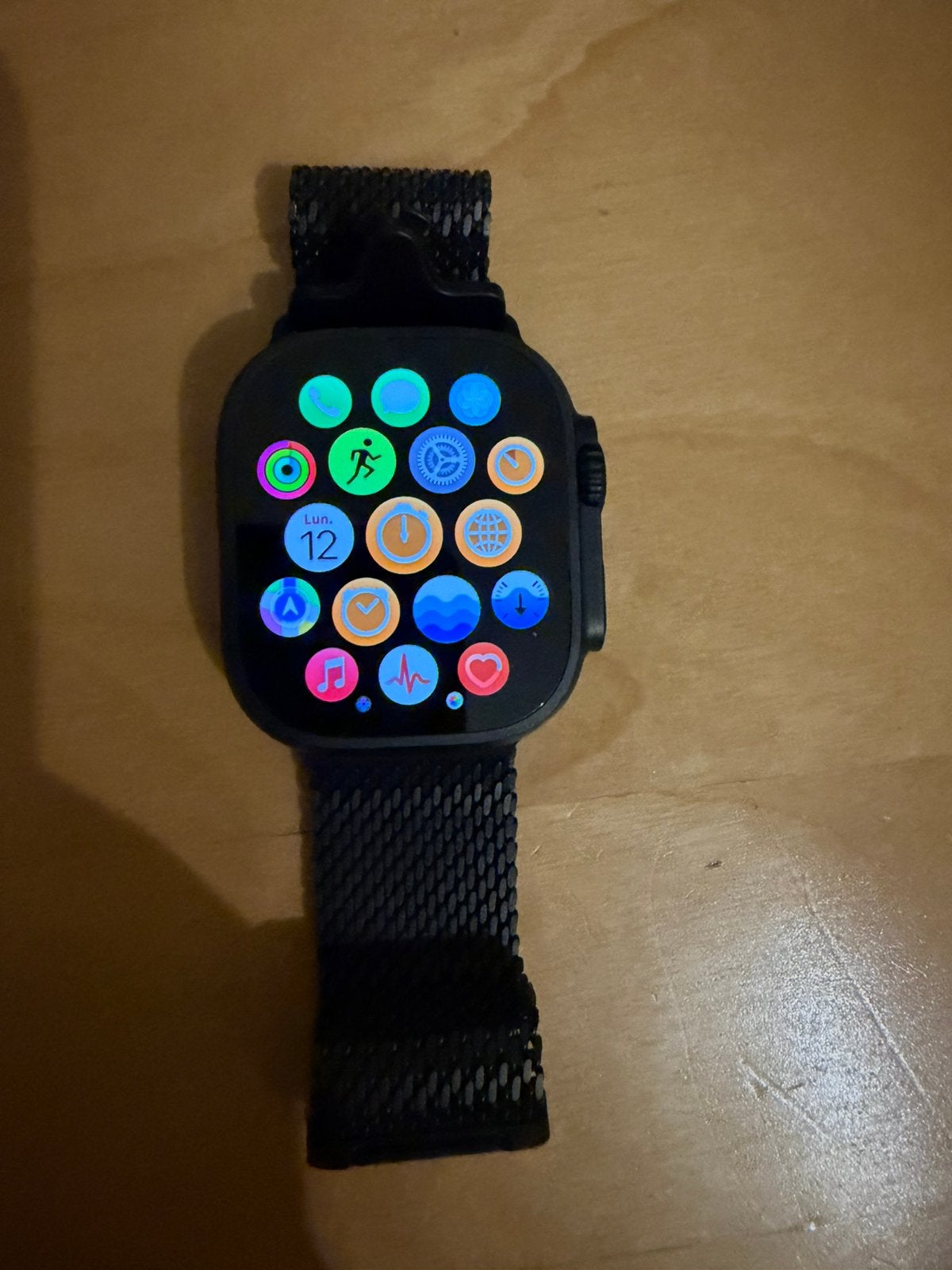 Apple Watch Ultra 3 49mm – Bracelet titane – État impecc, Enlèvement, Comme neuf, Apple
