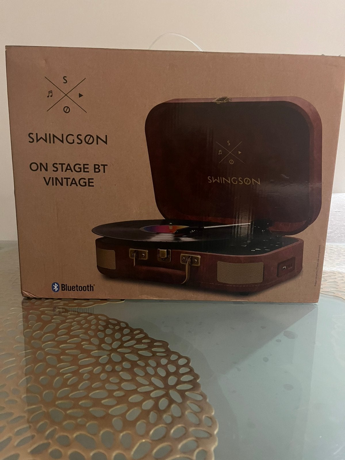 Platines vinyle SWINGSON – BT Deco Vintage Leather, Enlèvement, Comme neuf, Platine