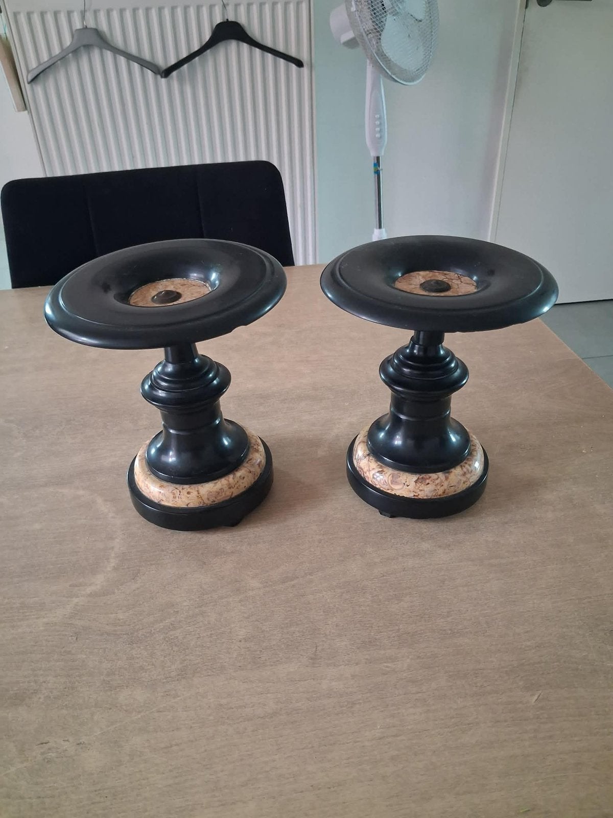 Te Koop: 2 kandellaars met marmer, Ophalen