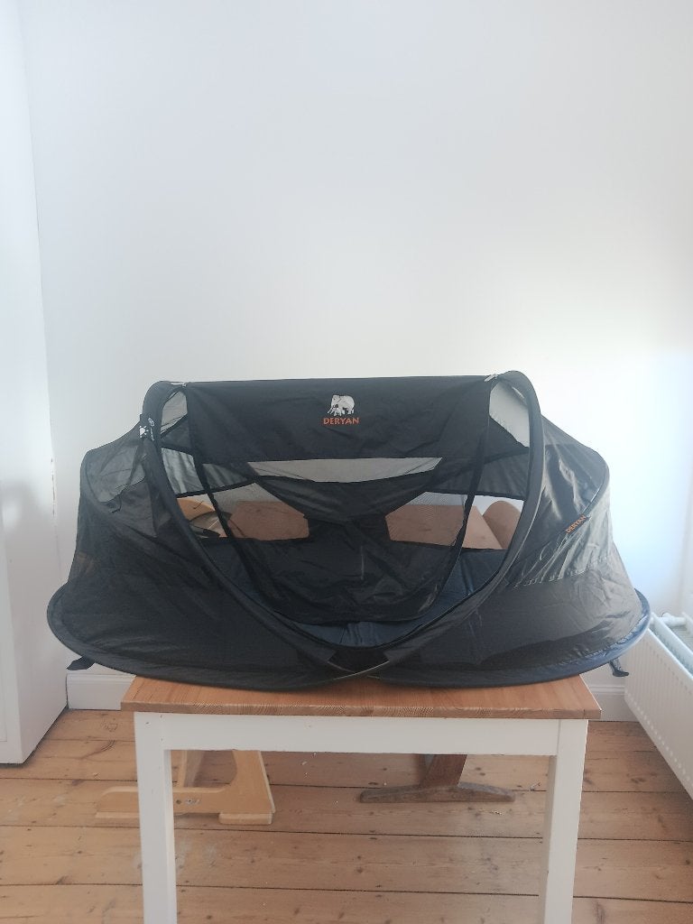 Deryan luxe  baby tent zwart + matras, Ophalen, Zo goed als nieuw, 1-persoons