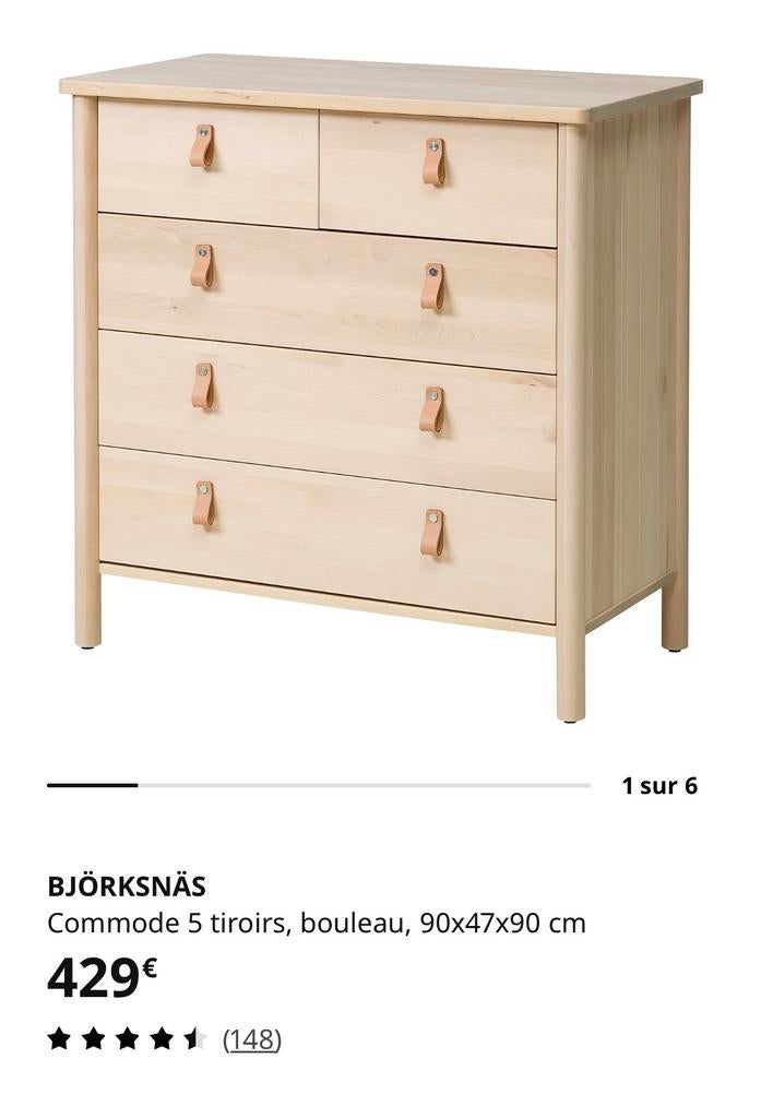 Commode 5 tirroirs, Enlèvement, Comme neuf