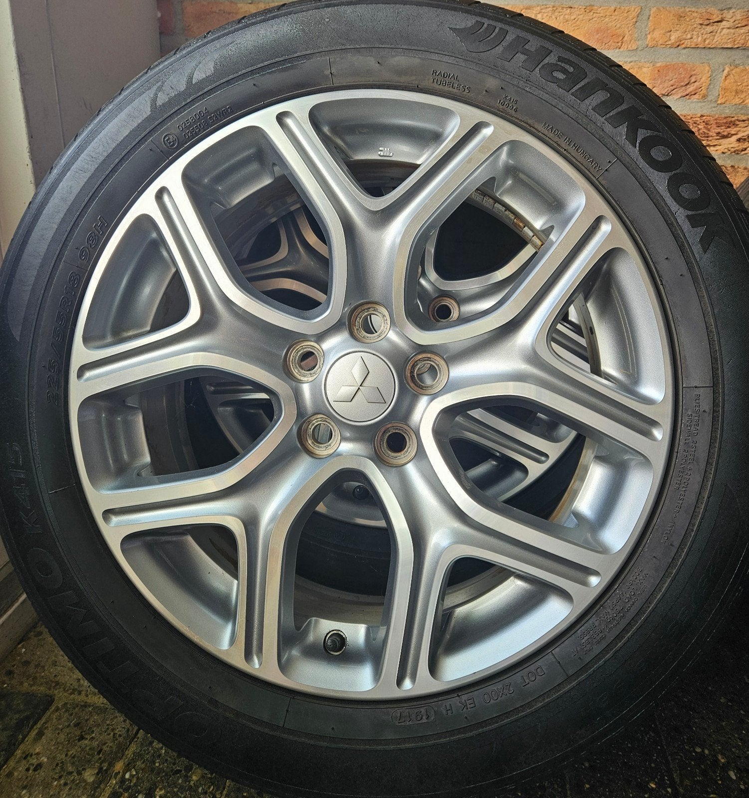 Paire de roues Mitsubishi Outlander de 18 po, 5x114,3 Hankoo, Enlèvement