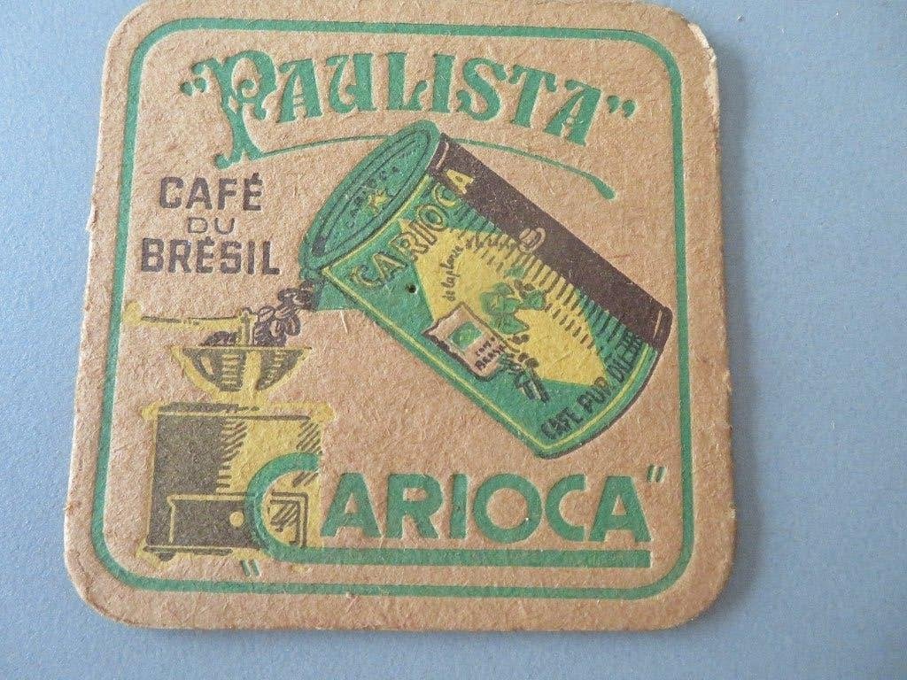 bierviltje Paulista Cafe du Bresil Carioca 1950,s, Ophalen of Verzenden, Zo goed als nieuw, Gebruiksvoorwerp