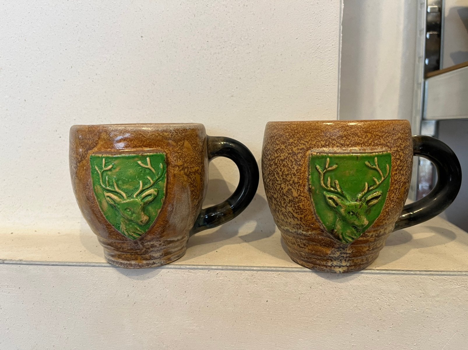Paire de tasses en grès Sylvain Hublet - Bouffioulx, Antiquités & Art, Enlèvement ou Envoi