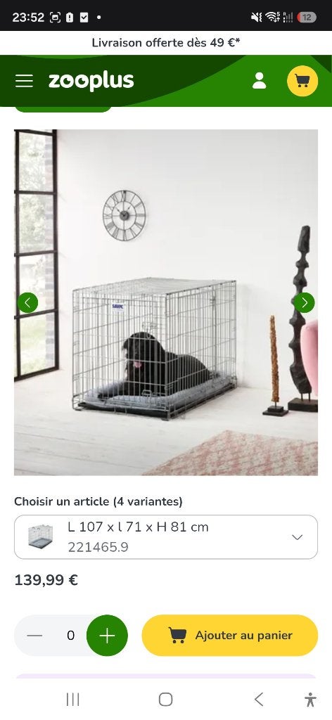Cage pour grand petits chiens chiot XXL 90€, Autres marques, Enlèvement, Comme neuf, Autres types
