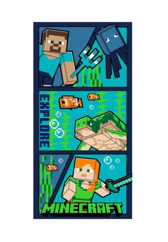 Minecraft Badlaken / Strandlaken - Sneldrogend, Neuf, Garçon, Enlèvement ou Envoi, Accessoire de natation