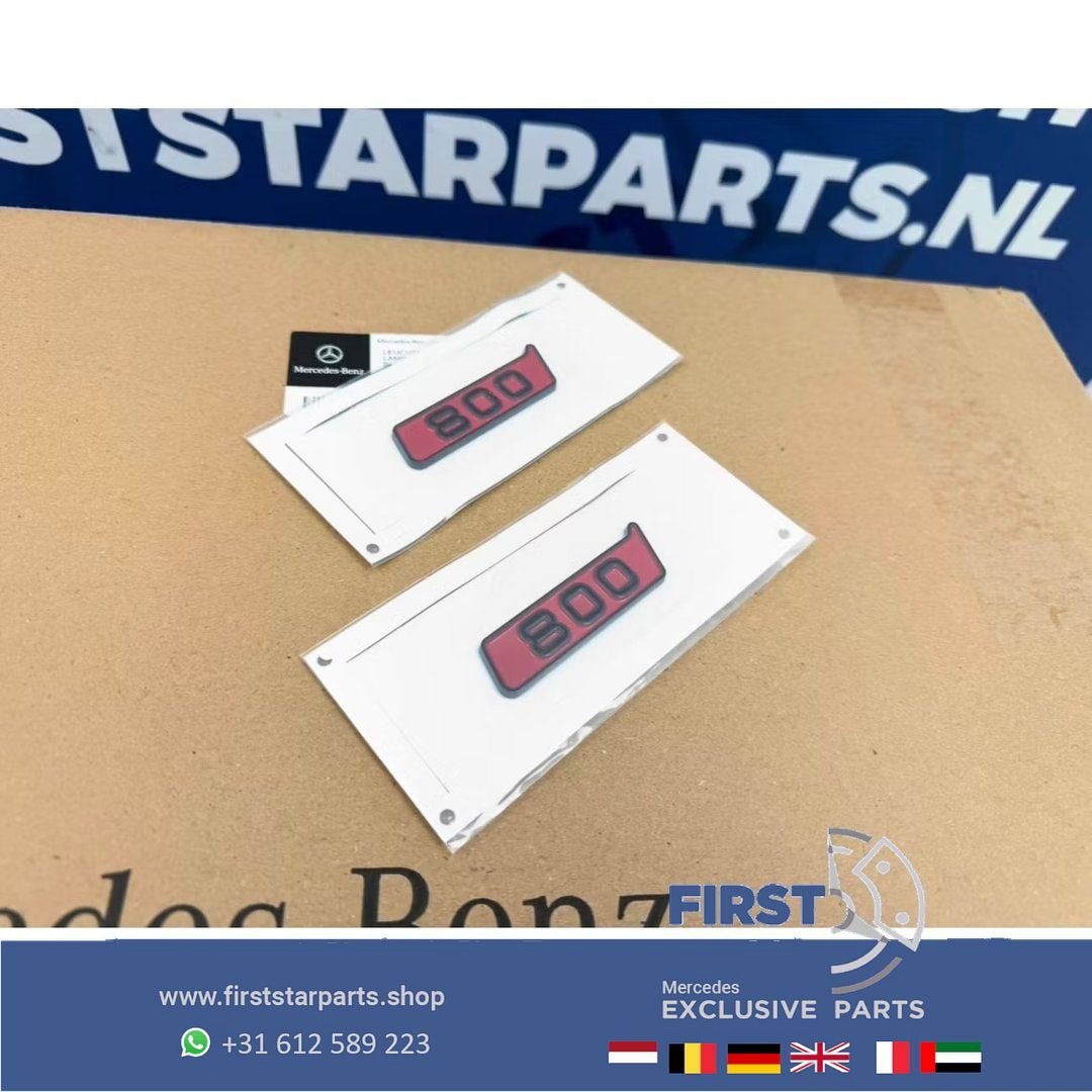 BRABUS 800 ROCKET LOGO SET LETTERS ZWART / ROOD LOGO ZIJSCHE, Utilisé, -, Avant, -