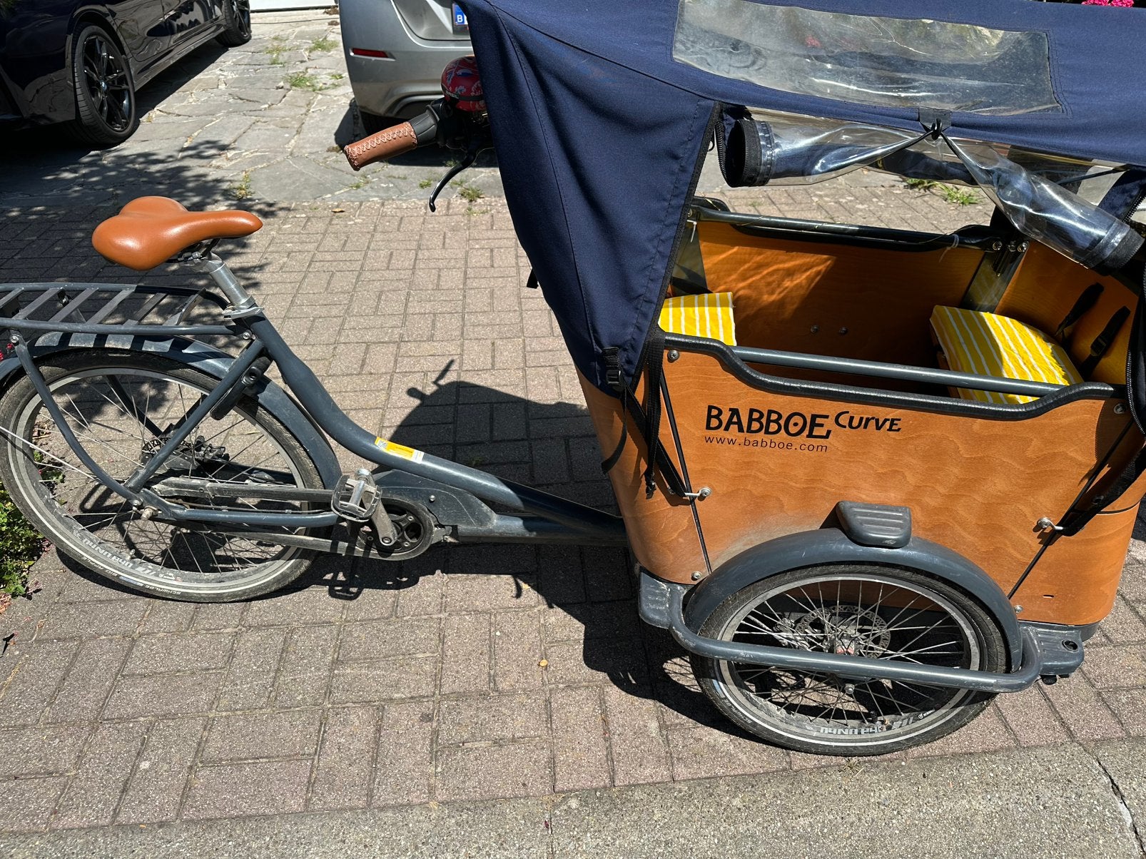 Bakfiets velo cargo Babboe Curve Mountain, Autres marques, Enlèvement, Utilisé, Frein à disque