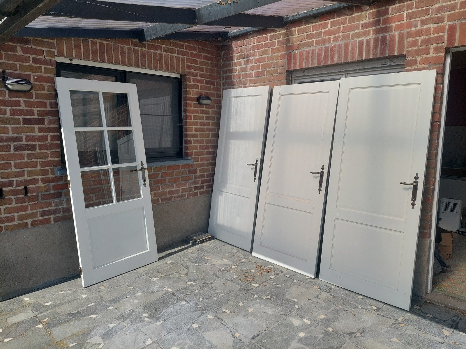 Hardhout eik binnendeuren 202cm hoog 83cm breed, Doe-het-zelf en Bouw, Ophalen, Gebruikt, 80 tot 100 cm, Binnendeur