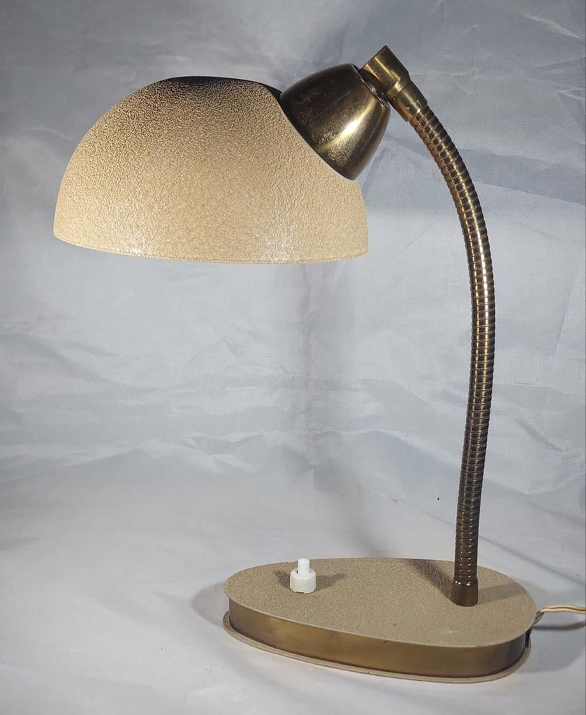 Werkende originele vintage bureaulamp  jaren 50, Ophalen of Verzenden