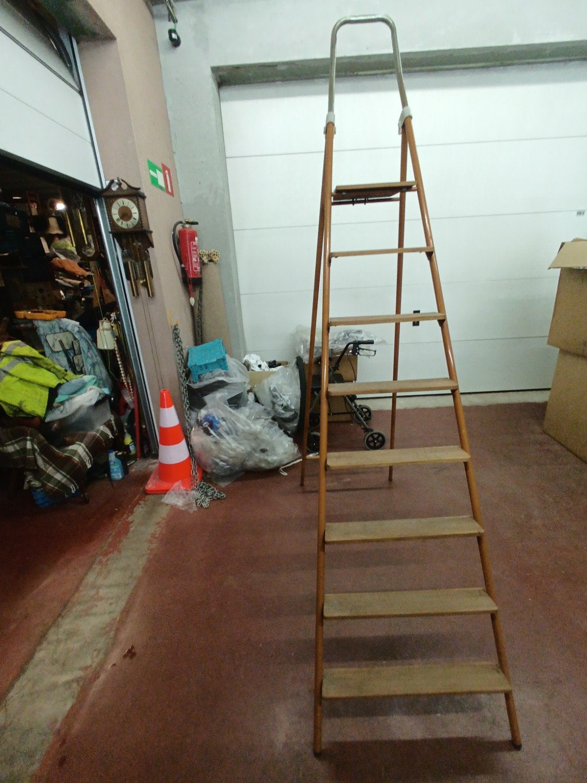vintage ijzeren hoogte trap, Ophalen, Gebruikt, Trap, Minder dan 2 meter