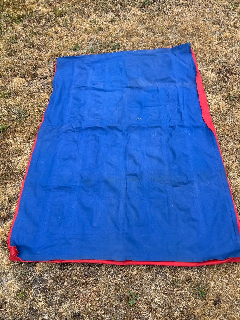 Matelas bicolore soigné (bleu/rouge), Enlèvement, Comme neuf, Deux personnes, Matelas