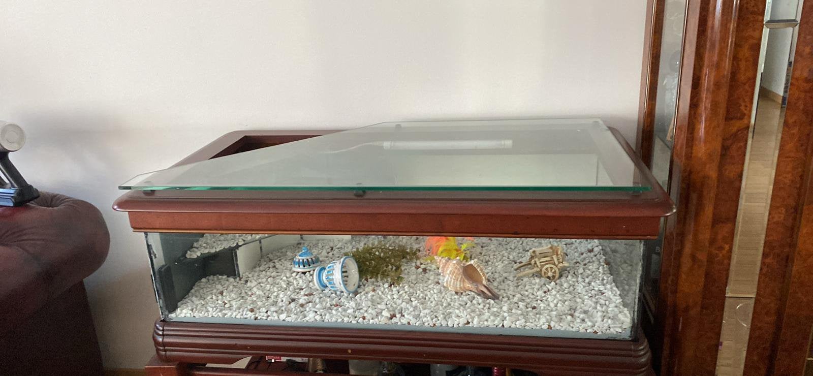 Aquarium tafel, Dieren en Toebehoren, Ophalen, Aquariummeubel, Overige merken, Inclusief planten