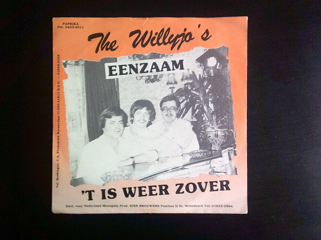 the willyjo's - eenzaam / 't is weer zover ( 1982 ), CD & DVD, Enlèvement ou Envoi, Comme neuf, Chanson réaliste ou Smartlap, Autres types