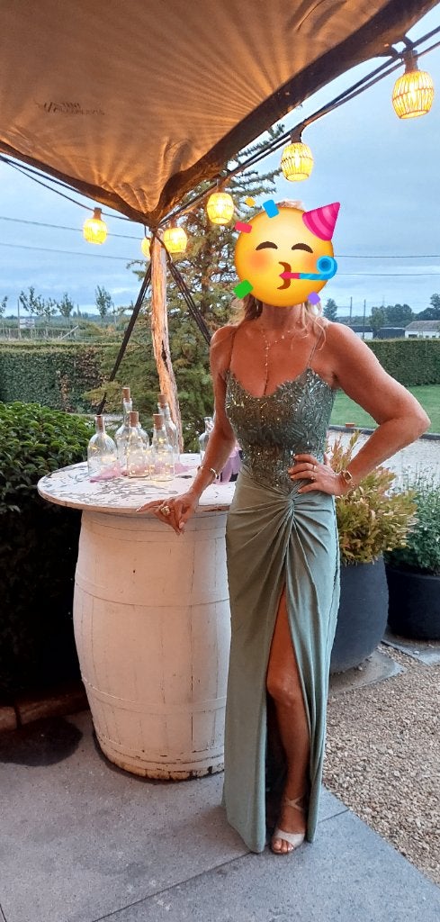 Prachtig avond jurk, Ophalen, Cocktailjurk, Maat 36 (S), Gedragen
