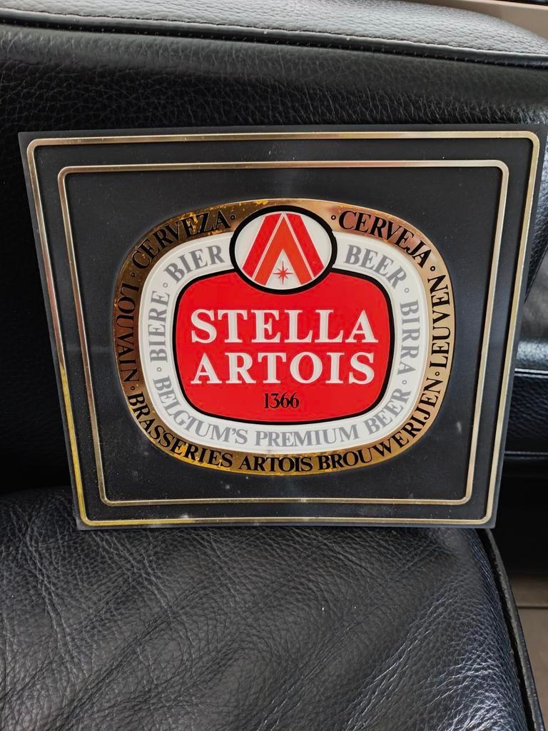 Plastic reclame bordje Stella Artois, Verzamelen, Ophalen of Verzenden, Stella Artois