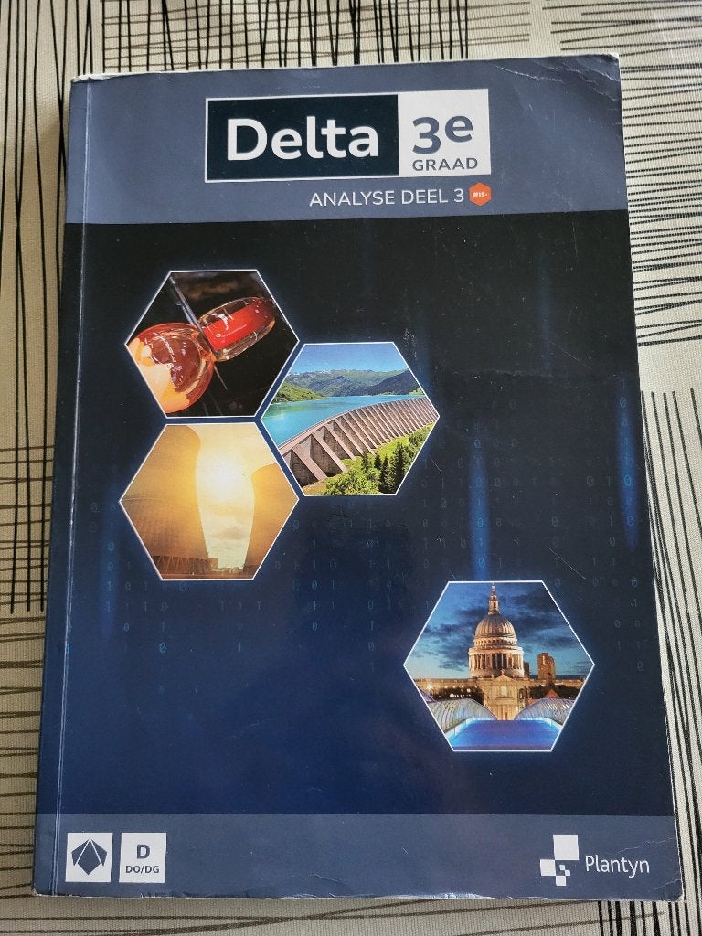 Delta 3e graad Analyse Deel 3, Boeken, Schoolboeken, ASO, Wiskunde A, Plantyn, Ophalen of Verzenden