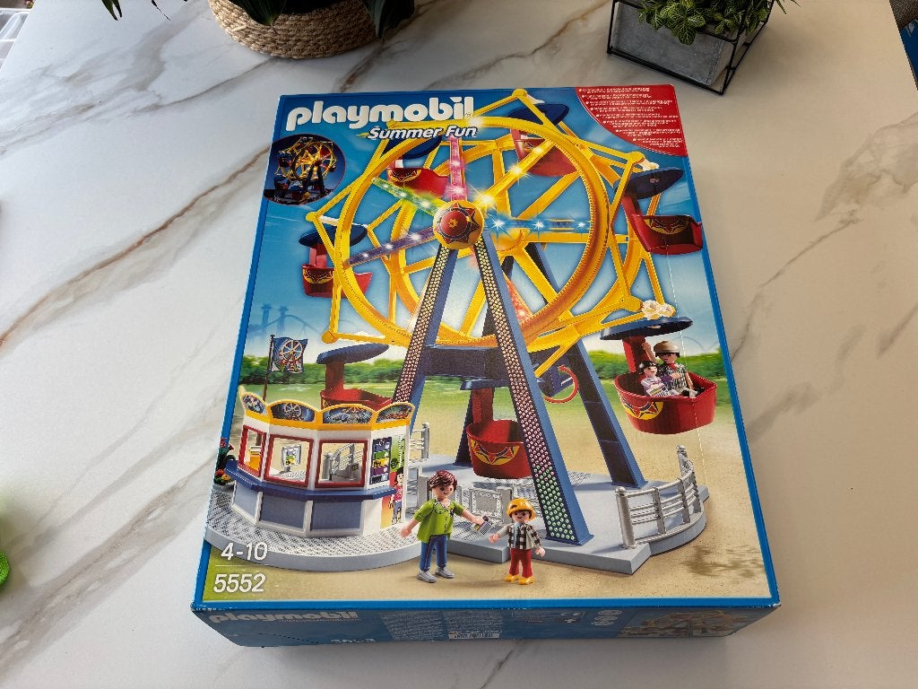 Playmobil 5552 Grande roue avec illuminations, Enfants & Bébés, Bâtiment, Comme neuf, Summer fun, Kit complet