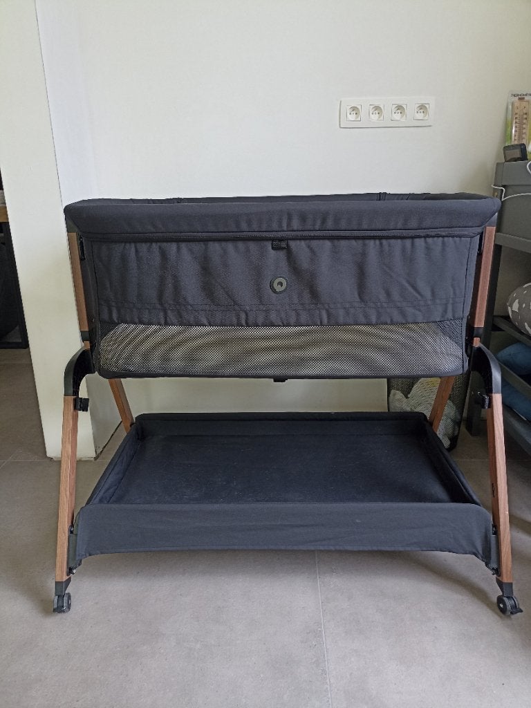 Zwarte co-sleeper op wielen, Enlèvement, Comme neuf, Moins de 140 cm, Moins de 70 cm