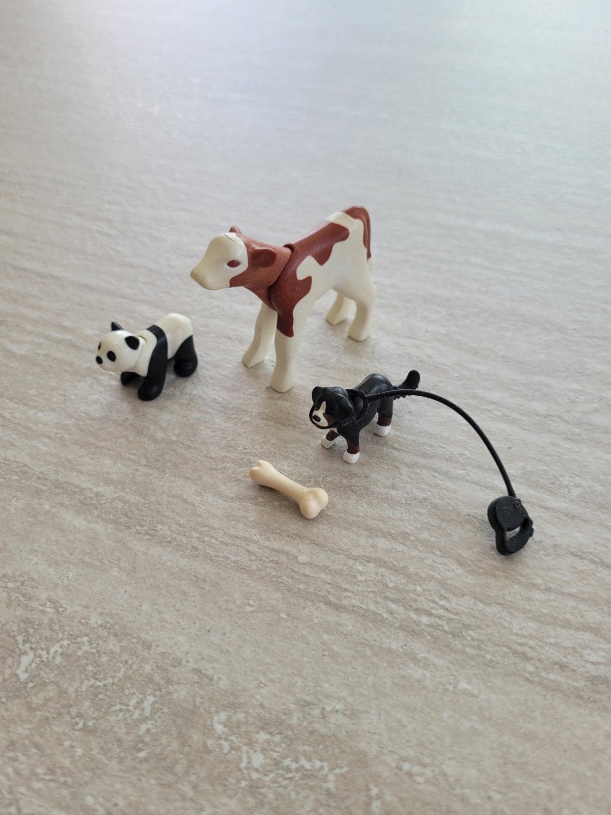 Playmobil dieren, kalfje, hond, panda, Ophalen of Verzenden