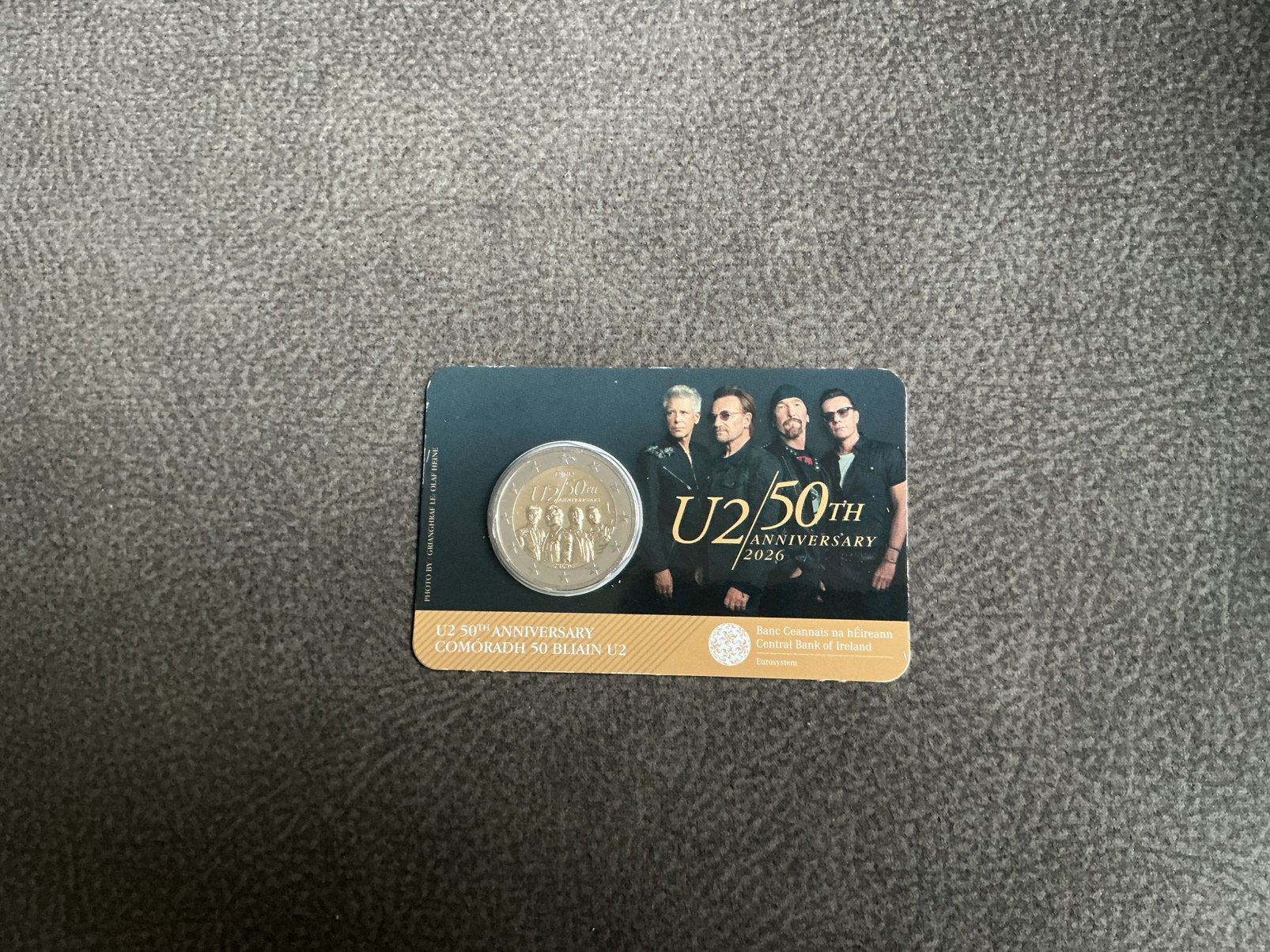 2026 Ierland 50 jaar U2 coincard, Timbres & Monnaies, Enlèvement ou Envoi, Irlande, 2 euros
