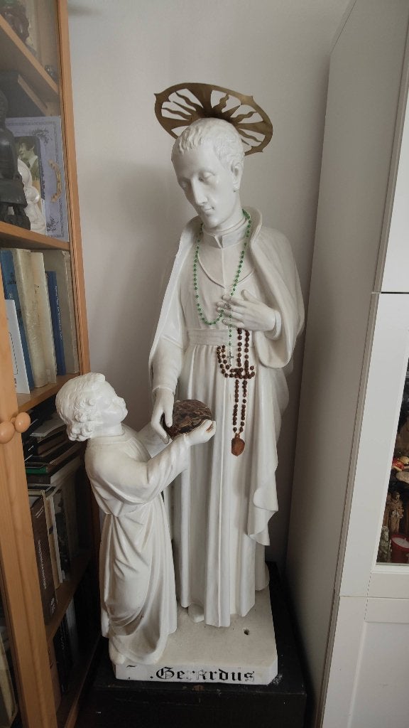 Grande statue d'église blanche Gerardus Majella, Antiquités & Art, Enlèvement