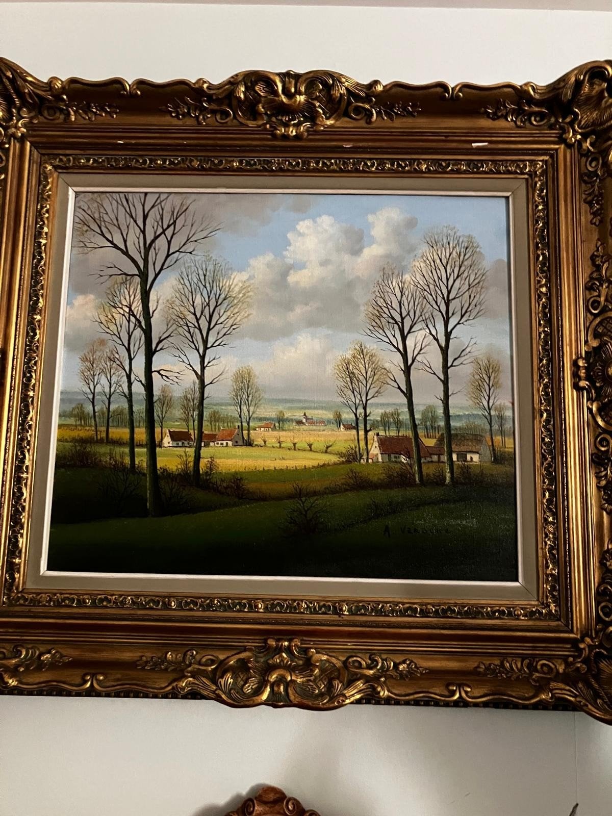 Peinture - A. Verbeke, Enlèvement, Classique, Paysage, Toile