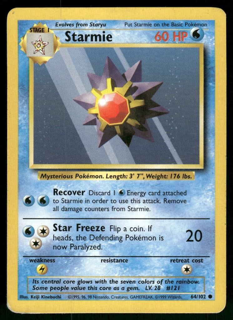 Starmie 64/102 - Base (NM), Envoi, Utilisé