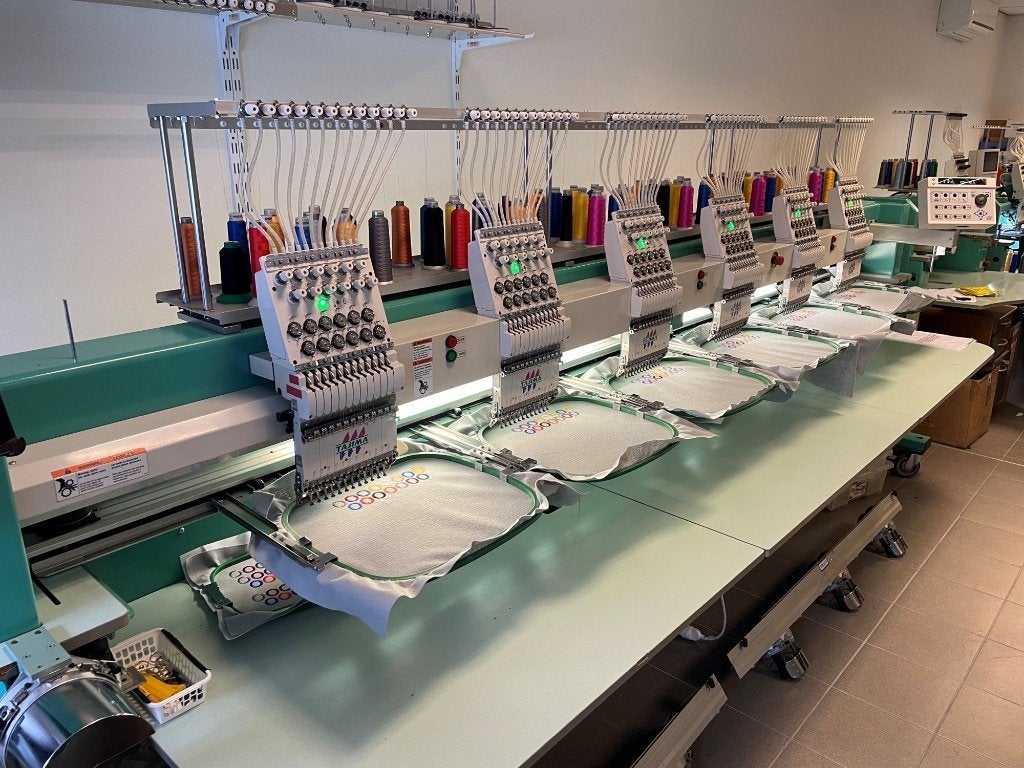 Borduurmachine TAJIMA TFHX-IIC1206 6 kops 12 naalds, Hobby en Vrije tijd, Ophalen, Gebruikt, Machineborduren, Borduurmachine