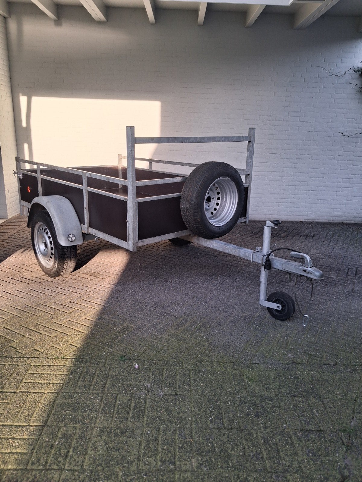 Te koop, Gegalvaniseerde aanhanger 2.00 x 1.25 m, bieden!, Ophalen