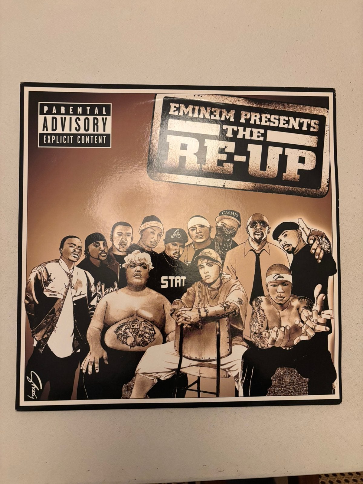 Lp 2006 eminem - re-up vinyl near mint origineel 1ste pers, Ophalen of Verzenden, Zo goed als nieuw, LP