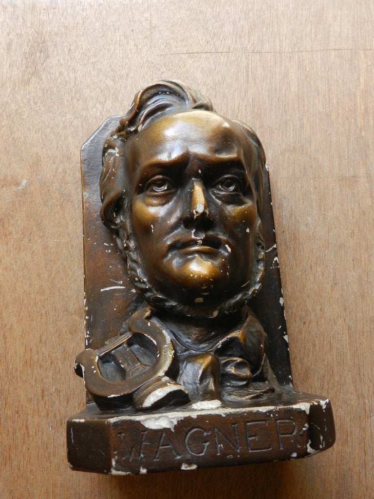 Gipsen buste, voorstellende de muzikant Wagner, Antiek en Kunst, Ophalen of Verzenden