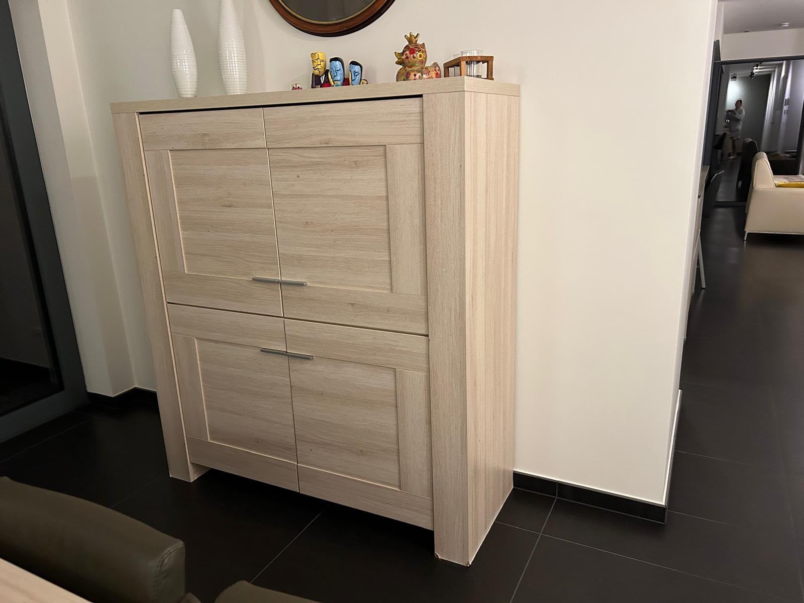 SET VAN 3 - TAFEL/ BARKAST/ DRESSOIR - GOEDE STAAT, Ophalen, Gebruikt, Vijf personen of meer, Rechthoekig