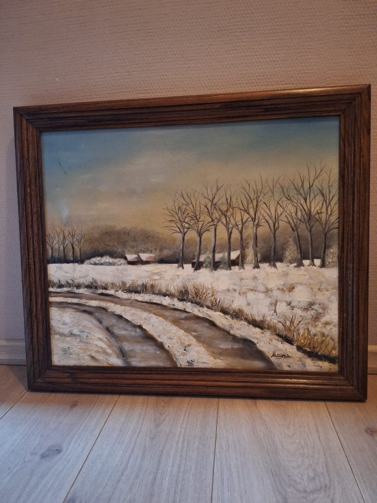 Schilderij winterlandschap, Ophalen, Schilderij