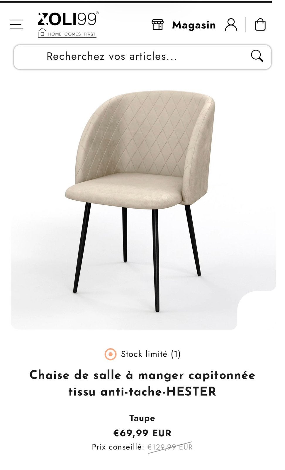 8 chaises salle a manger Zoli99, Huis en Inrichting, Stoelen, Ophalen, Zo goed als nieuw