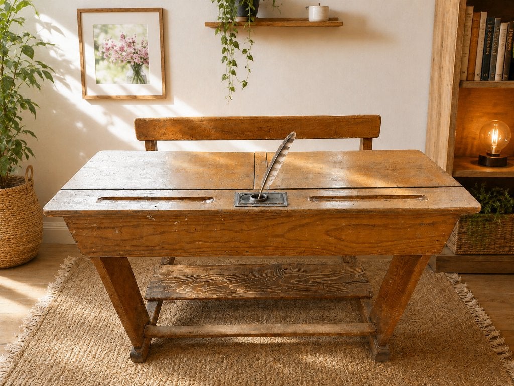 Bureau d'école authentique et ancien, Enlèvement