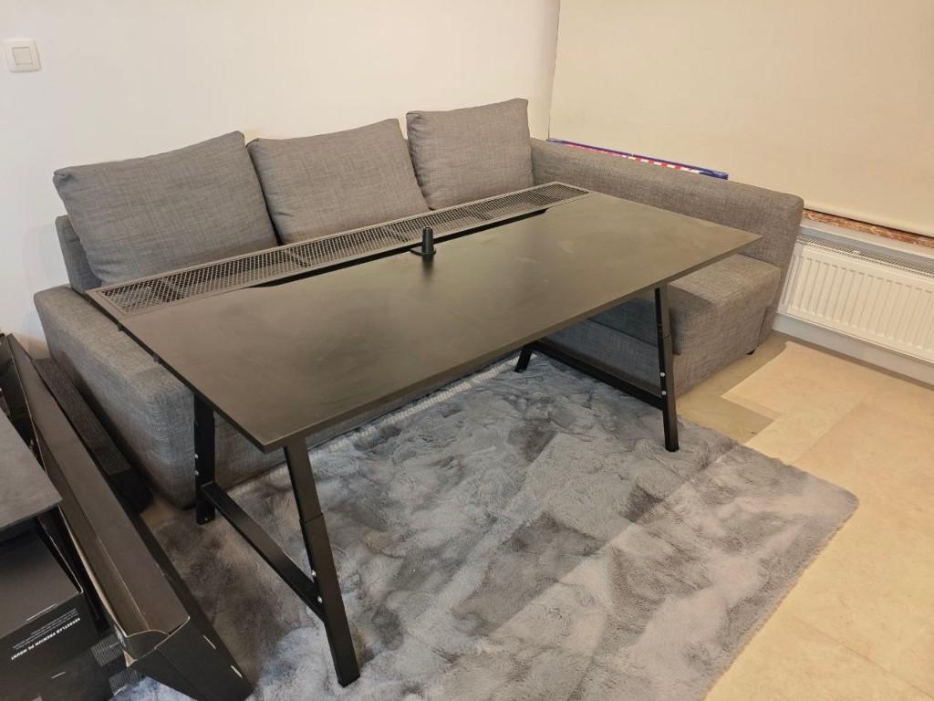 IKEA UTESPELARE gaming bureau, 160 cm, Goulotte de câbles, Bureau d'ordinateur, Comme neuf