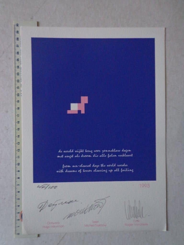 originele zeefdruk van Hugo Heyrman uit 1993, Abstract, Zeefdruk, Ophalen of Verzenden, Gelimiteerde oplage