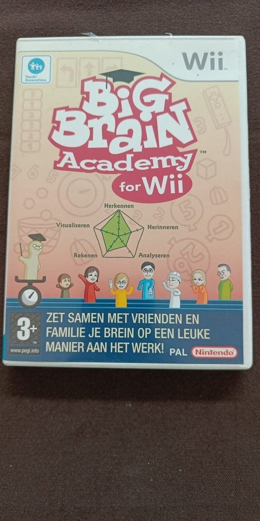 Big Brain Academy voor Wii, Games en Spelcomputers, Games | Nintendo Wii, Ophalen, Puzzel en Educatief, 1 speler, Zo goed als nieuw