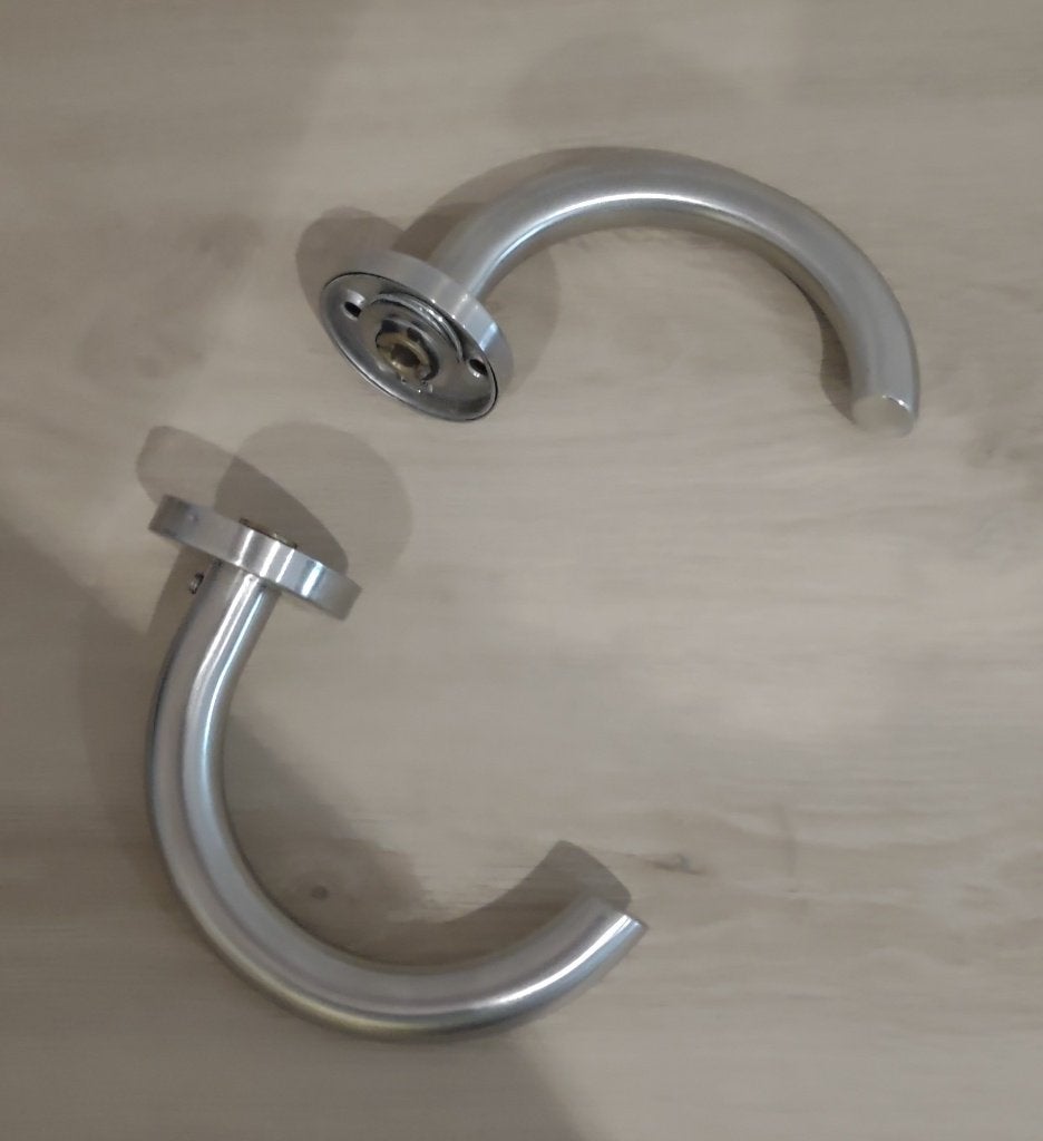 Moderne inox deurklinken (nieuw), Doe-het-zelf en Bouw, Ophalen, Nieuw, Inox