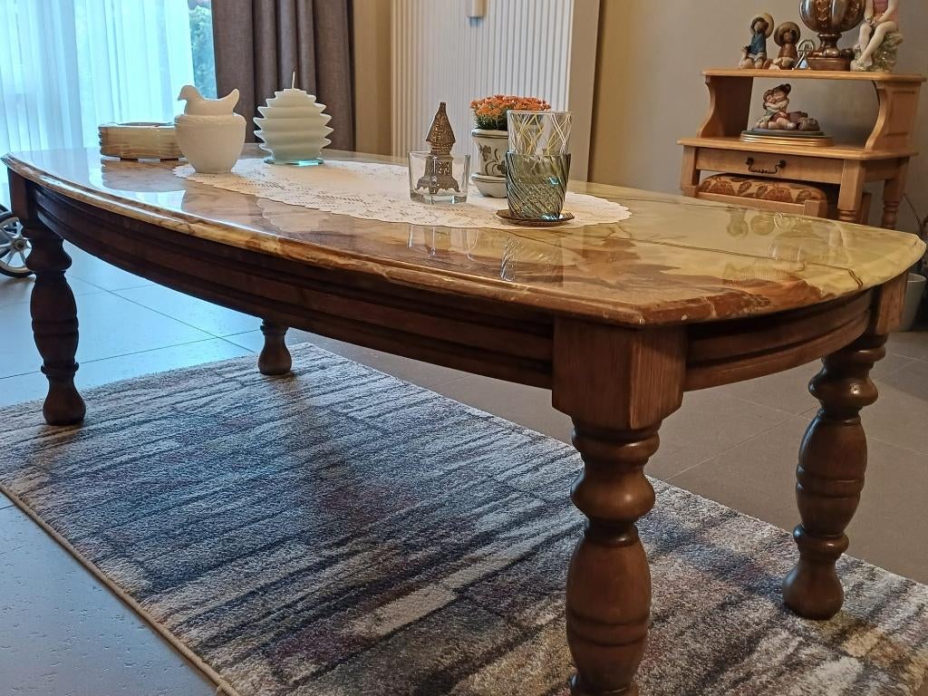Marmeren salontafel, Huis en Inrichting, Ophalen, Zo goed als nieuw