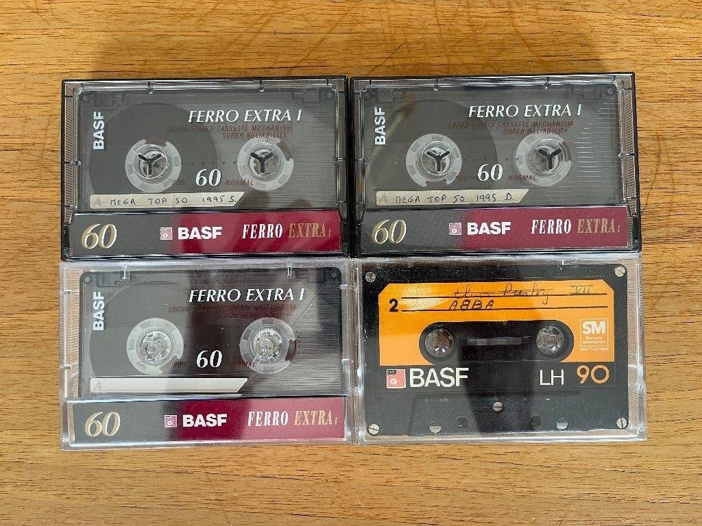 4 BASF cassettes IEC I position Normal, Cd's en Dvd's, Cassettebandjes, Ophalen of Verzenden, Gebruikt, 2 t/m 25 bandjes, Voorbespeeld