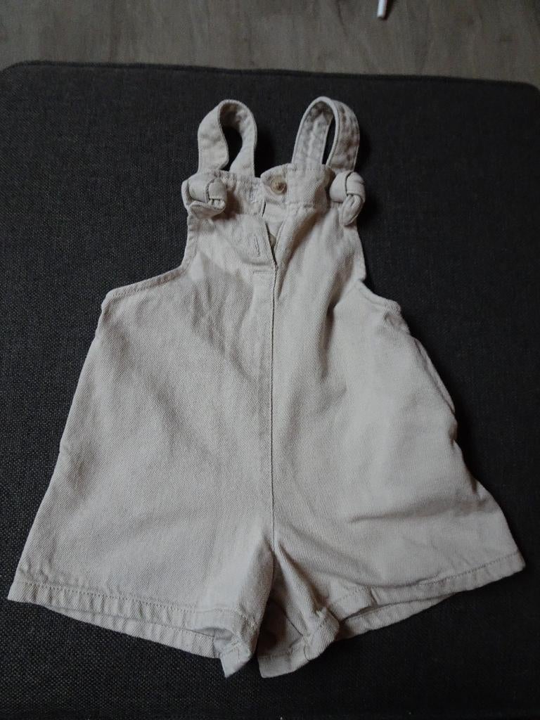 Beige salopette met korte broek (H&M) Maat 98, Kinderen en Baby's, Kinderkleding | Maat 98, Broek, Jongen of Meisje, H&M, Ophalen of Verzenden