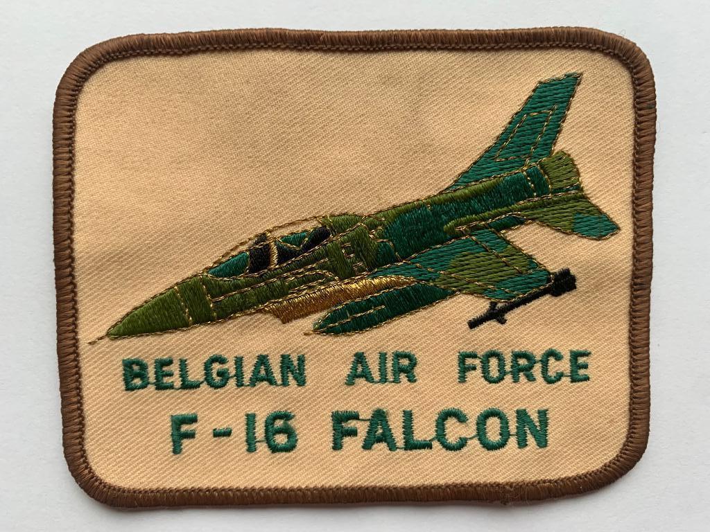 Badge F-16 Belgian Air Force Belgische Luchtmacht, Ophalen of Verzenden, Luchtmacht, Embleem of Badge
